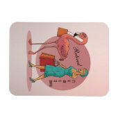 私の退職した仕事はショッピングピンクフラミンゴ マグネット (横)