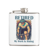 私の退職した仕事はバイクに乗ることだ フラスク (正面)