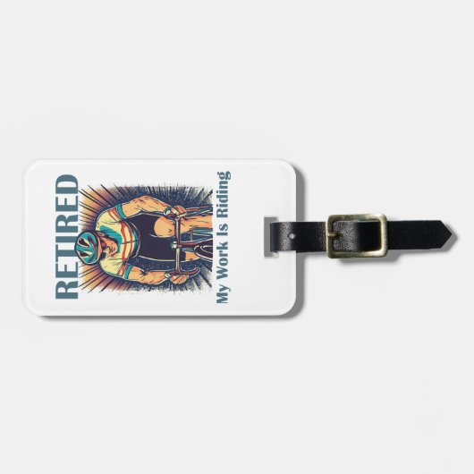 私の退職した仕事はバイクに乗ることだ ラゲッジタグ (正面横)