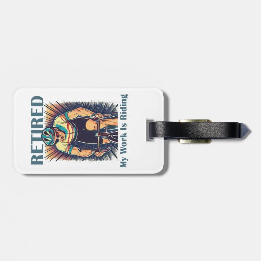 私の退職した仕事はバイクに乗ることだ ラゲッジタグ (裏面横)