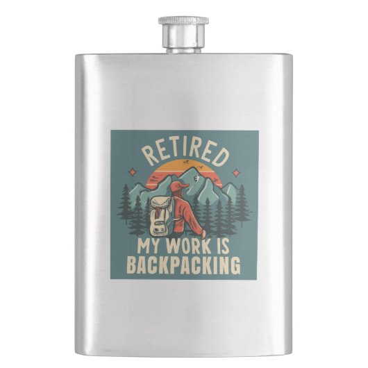 私の退職した仕事はバックパッキング フラスク (正面)