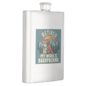 私の退職した仕事はバックパッキング フラスク (右)