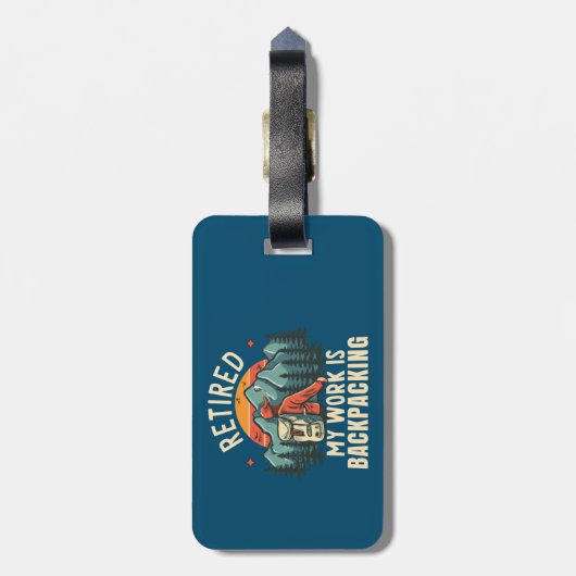 私の退職した仕事はバックパッキング ラゲッジタグ (裏面縦)