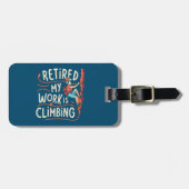私の退職した仕事は登山のフローライン ラゲッジタグ (正面横)