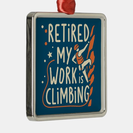 私の退職した仕事は登山 メタルオーナメント (右)