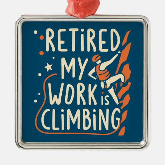 私の退職した仕事は登山 メタルオーナメント (正面)