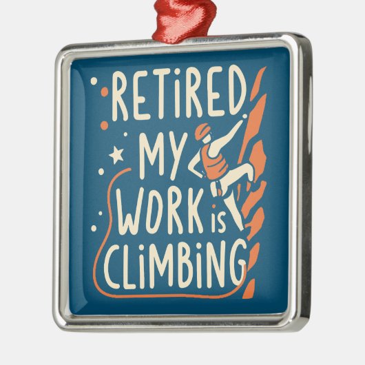私の退職した仕事は登山 メタルオーナメント (左)