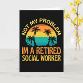 私の退職した問題ではないソーシャルワーカー カード (黄色い花)