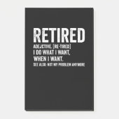 私の退職した問題ではない形容詞の定義 ポストイット (正面)