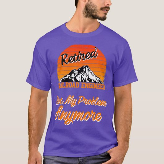 私の退職した問題のギフトではない鉄道技術者 Tシャツ (正面)