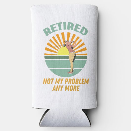 私の退職した問題はそれ以上の新しい傾向ではないおもしろい スリム缶クーラー (正面)