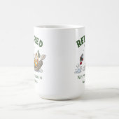 私の退職した問題はもうおもしろい魚釣り コーヒーマグカップ (中央)