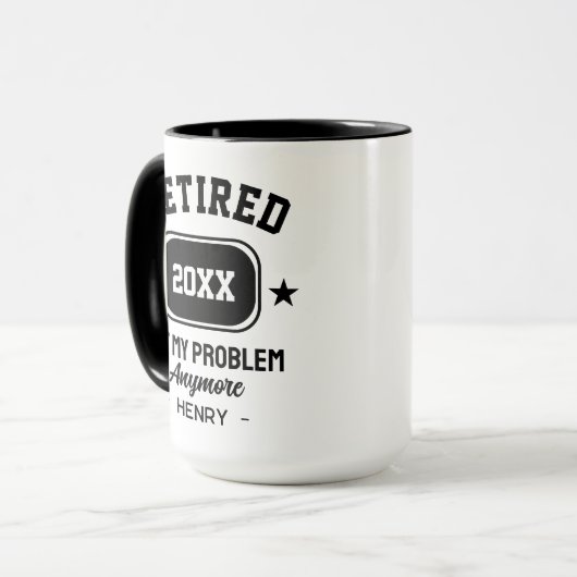 私の退職した問題はもう女性の男性パパママ マグカップ (正面左)