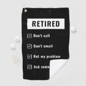 私の退職した引退のおもしろい笑い声は ゴルフタオル (インサイチュ)