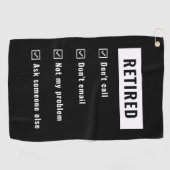 私の退職した引退のおもしろい笑い声は ゴルフタオル (横)