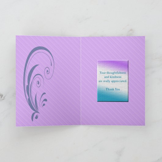 私の退職パーティーへ来ることをありがとう サンキューカード (内部)