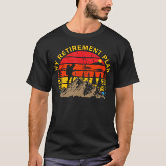 私の退職プランおもしろいハイキングスローガンヴィンテージハイク Tシャツ