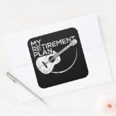 私の退職プランギターおもしろいミュージシャン スクエアシール (封筒)