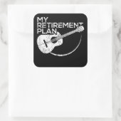 私の退職プランギターおもしろいミュージシャン スクエアシール (バッグ)