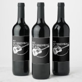 私の退職プランギターおもしろいミュージシャン ワインラベル (ボトル)