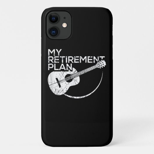 私の退職プランギターおもしろいミュージシャン Case-Mate iPhoneケース (裏面)