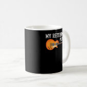 私の退職プラン ギタリスト ギター奏者 ミュージシャン コーヒーマグカップ (正面右)