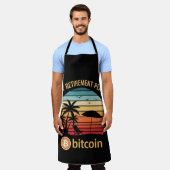私の退職プラン ビットコイン ビーチ 日没 エプロン (着用した状態)