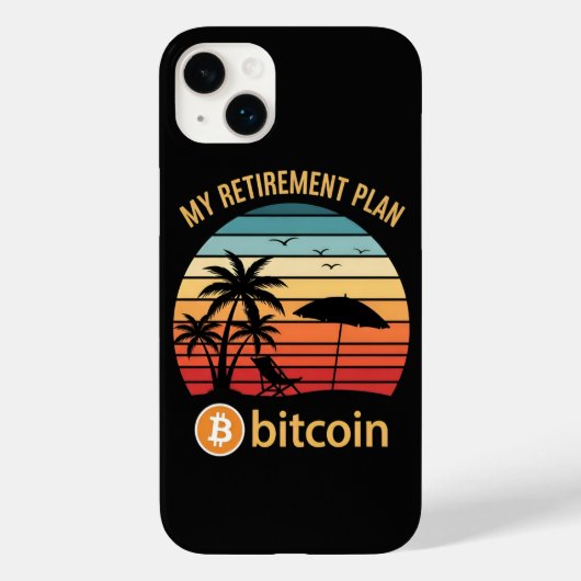 私の退職プラン ビットコイン ビーチ 日没 Case-Mate iPhoneケース (裏面)