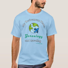 私の退職後の計画: 家系図と旅行 Tシャツ