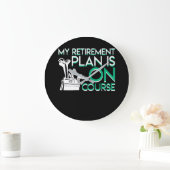 私の退職計画はコース退職ゴルフに入っている ラージ壁時計 (ホーム)