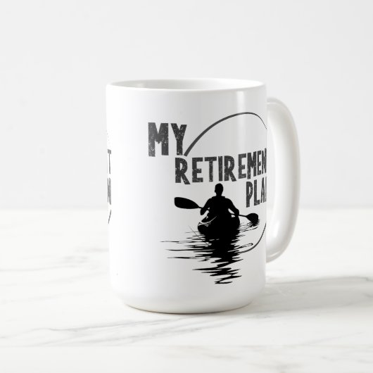 私の退職計画カヤックカヤックウォーターマグ15oz コーヒーマグカップ (正面右)