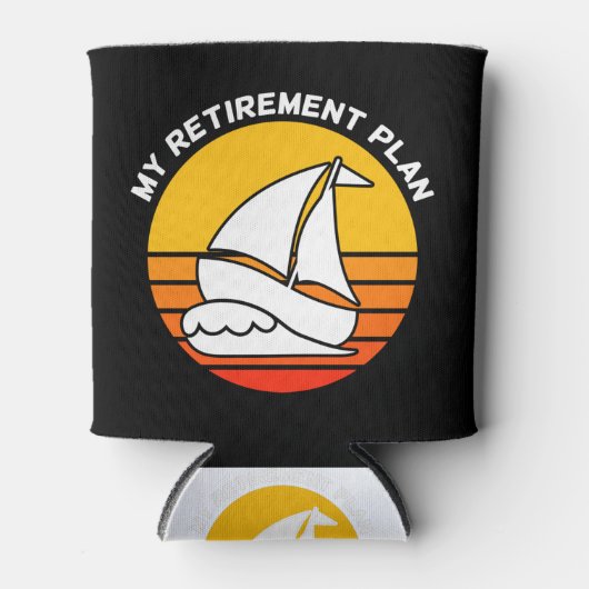 私の退職計画セーリングボート退職した引退 缶クーラー (正面)