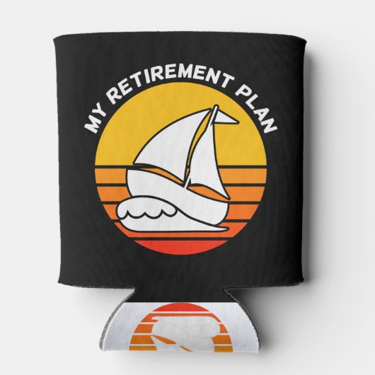 私の退職計画セーリングボート退職した引退 缶クーラー (裏面)