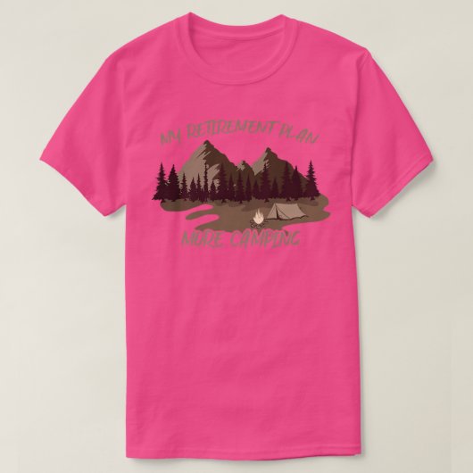 私の退職計画ハイキング祖父キャンピンググラン Tシャツ (デザイン正面)