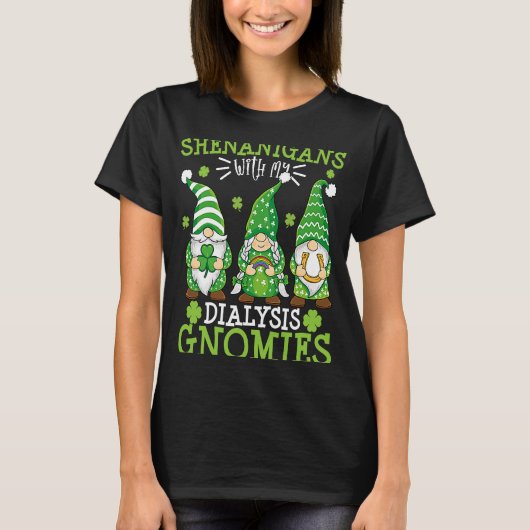私の透析グノミーとシェナニガンスSt patricksD Tシャツ (正面)
