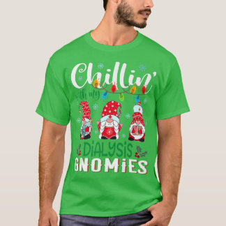 私の透析グノミーとチリンクリスマス光ナース Tシャツ