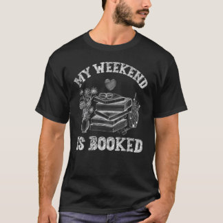私の週末は予約された本レトロの学生先生 Tシャツ
