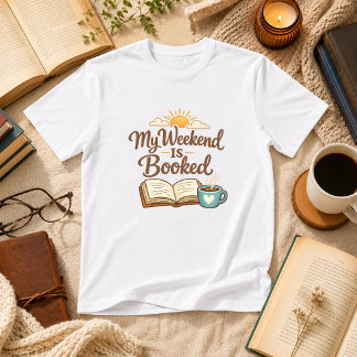 私の週末は予約済み ブックユーモア Tシャツ