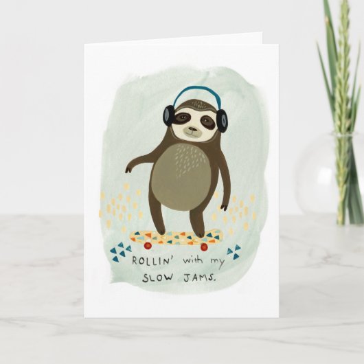 私の遅い込み合いとのヒップスターの怠惰| Rollin カード (正面)