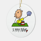 私の遊トランプのポーカー セラミックオーナメント (左)