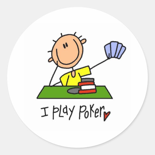 私の遊トランプのポーカー ラウンドシール (正面)