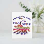 私の遊孔雀と一緒に？ ポストカード (スタンド正面)