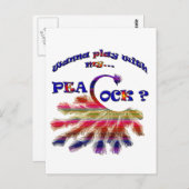 私の遊孔雀と一緒に？ ポストカード (正面/裏面)