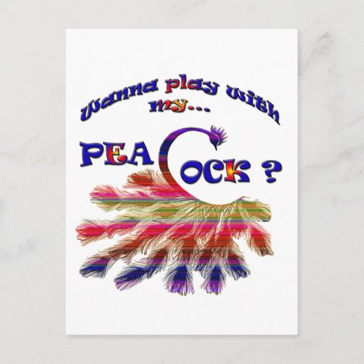 私の遊孔雀と一緒に？ ポストカード (正面)