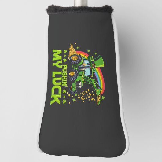 私の運の掘削機おもしろいを押す聖パトリックの日 ゴルフヘッドカバー (回転90)