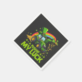 私の運の掘削機おもしろいを押す聖パトリックの日 スタンダードカクテルナプキン (角)