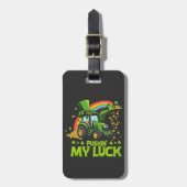 私の運の掘削機おもしろいを押す聖パトリックの日 ラゲッジタグ (正面縦)