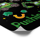 私の運トラクタートラックを押すSt patricks day少年 ポスター (角)