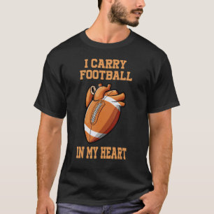私の運ハートサッカー選手のフットブでサッカー Tシャツ