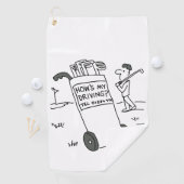 私の運転は？ゴルフおもしろいマンガゴルフタオル ゴルフタオル (インサイチュ)